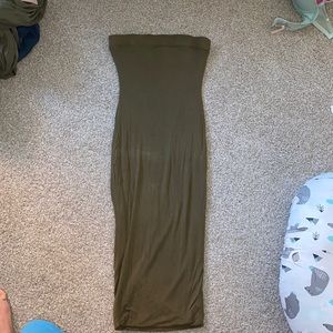Olive green MIDAXI dress